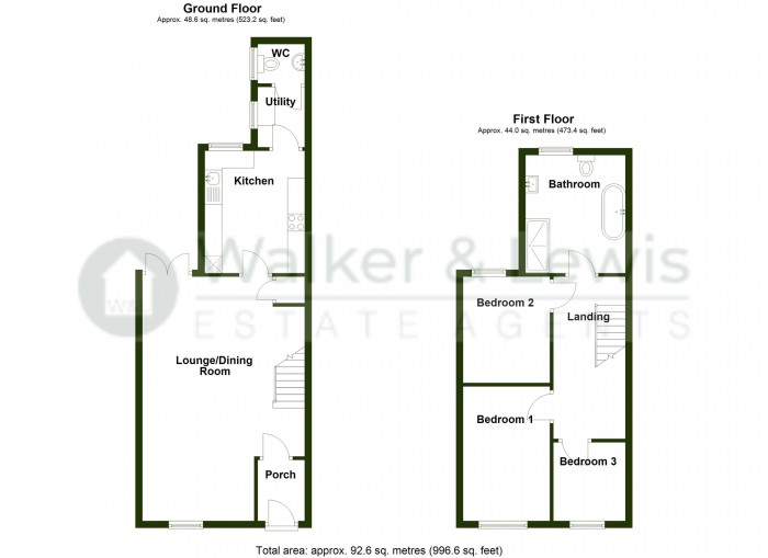 Floorplan for Tudor Street, Merthyr Tydfil, CF47 8RT