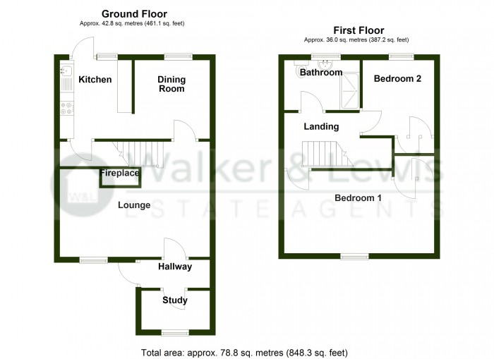 Floorplan for Wern Isaf, Dowlais, Merthyr Tydfil, CF48 3NY