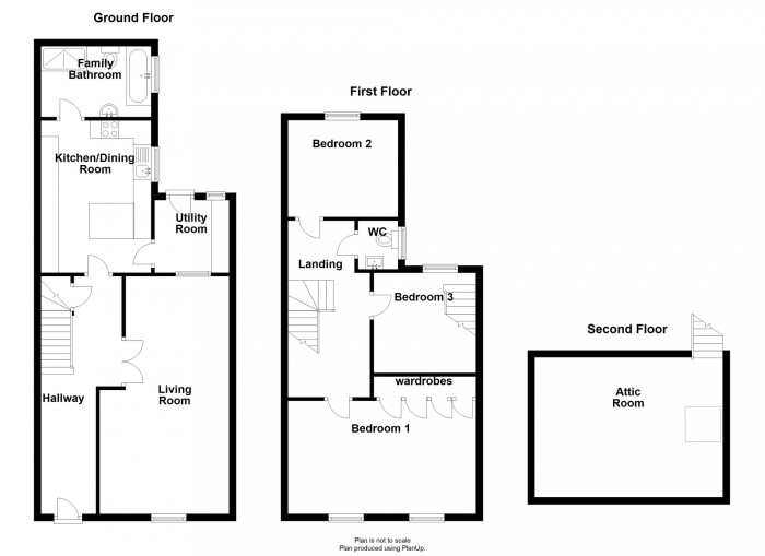Floorplan for Highland View, Twynyrodyn, Merthyr Tydfil, CF47 0RB