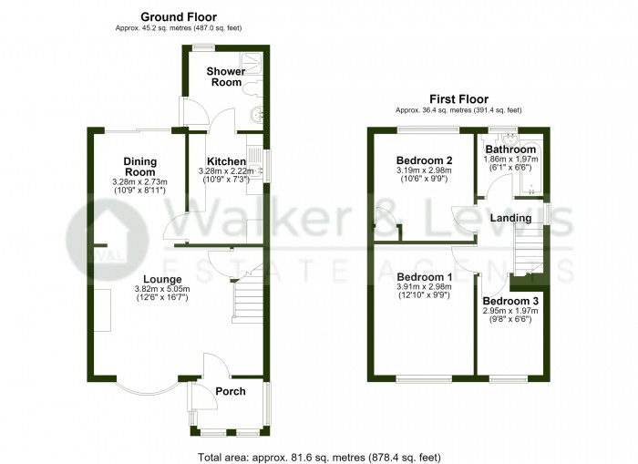 Floorplan for Denbigh Close, Tonteg, Pontypridd, Rhondda Cynon Taf