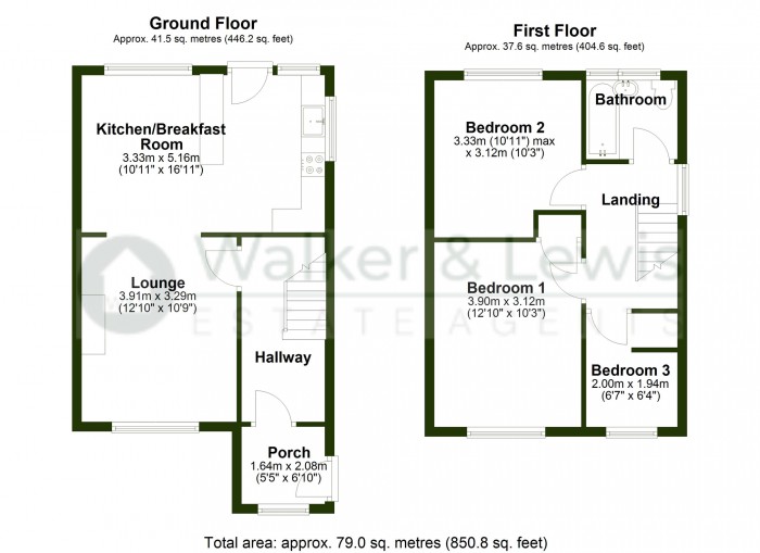 Floorplan for Neyland Close, Tonteg, Pontypridd, Mid Glamorgan