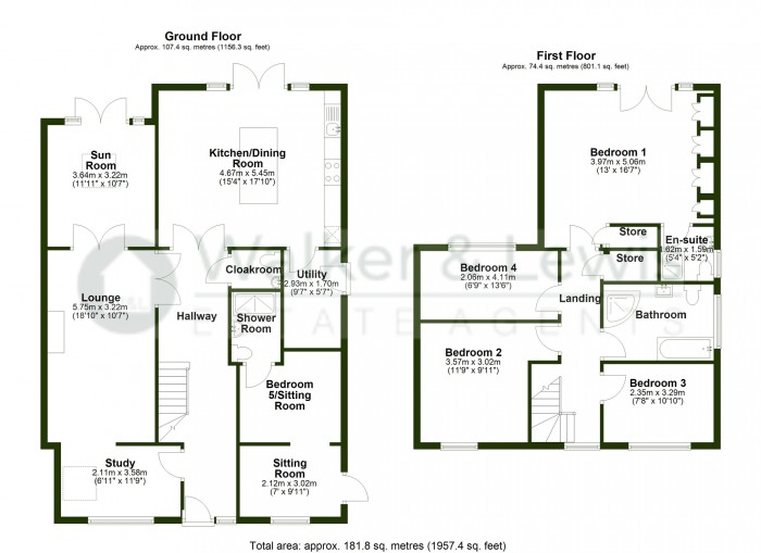 Floorplan for Hensol Villas, Hensol, Pont-Y-Clun, Rhondda Cynon Taf
