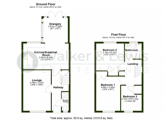 Floorplan for De Barri Street, Rhydyfelin, Pontypridd, Rhondda Cynon Taf