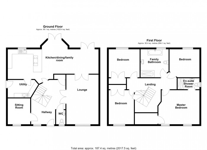 Floorplan for Ty Dawel, Lewis Square, Abercanaid, Merthyr Tydfil, Merthyr Tydfil