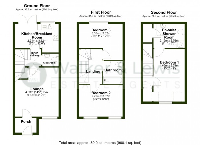 Floorplan for Heol Y Llygoden, Llanilid, Pont-Y-Clun, Rhondda Cynon Taf