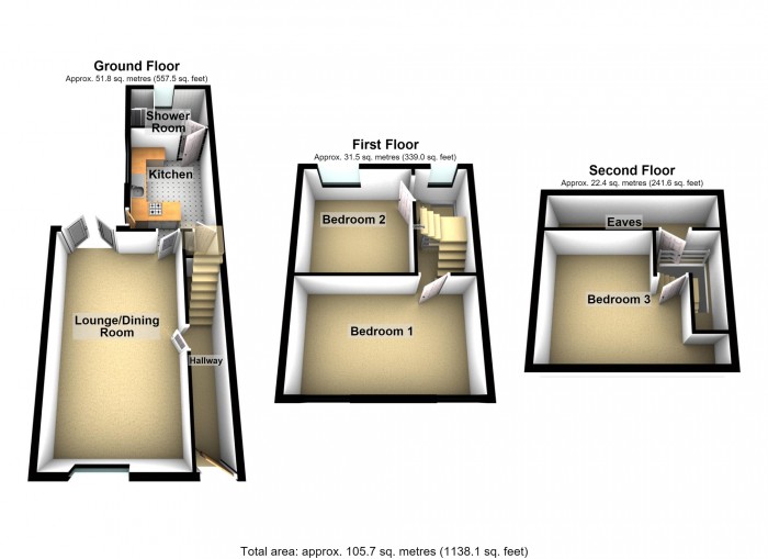 Floorplan for Gwladys Street, Pant, Merthyr Tydfil, Merthyr Tydfil