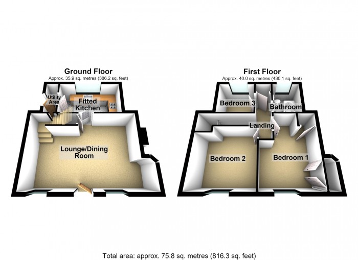 Floorplan for Williamstown, Merthyr Tydfil,