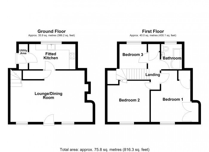 Floorplan for Williamstown, Merthyr Tydfil,