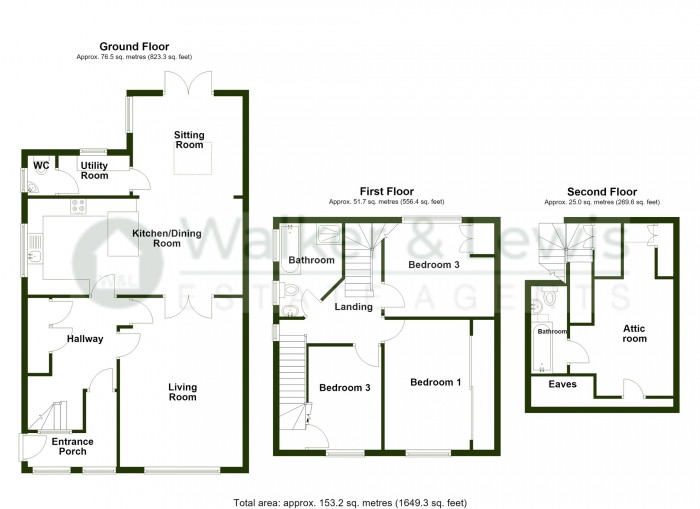 Floorplan for The Walk, Merthyr Tydfil, CF47 8RR