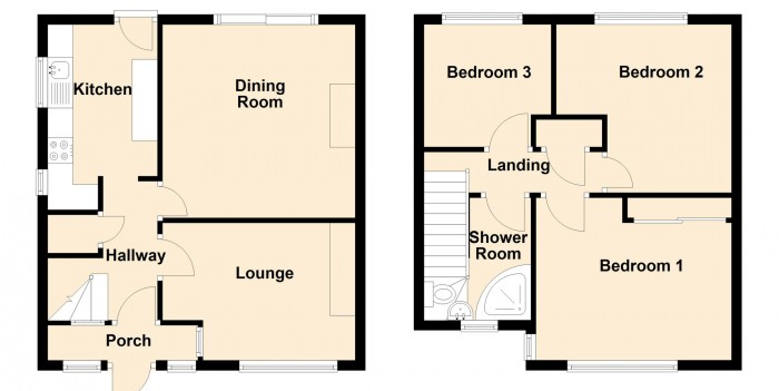 Floorplan for Pentyla, Derllwyn Road, Tondu, Bridgend, Bridgend, Mid Glamorgan