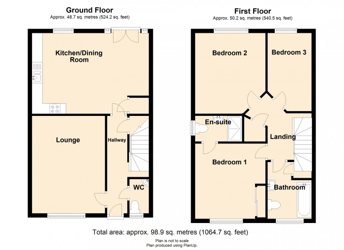 Floorplan for Foxglove, Trelewis, CF46 6FA