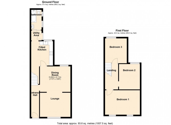 Floorplan for Brynmorlais Street, Merthyr Tydfil, CF47 9YE