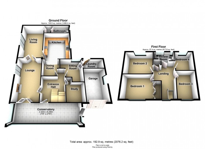 Floorplan for Penydarren Gardens, Merthyr Tydfil, CF47 8RJ