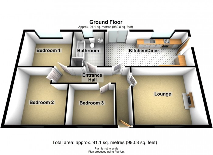 Floorplan for Swansea Road, Merthyr Tydfil, CF48 1HR