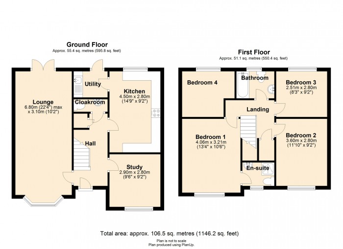 Floorplan for Santes Tudful Grove, Heolgerrig, Merthyr Tydfil, Mid Glamorgan