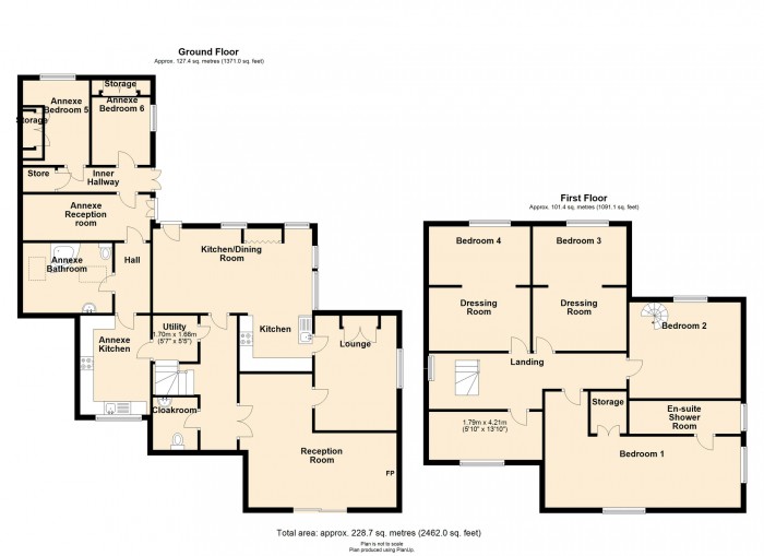 Floorplan for The Grove, The Walk, Merthyr Tydfil, CF47 8YR