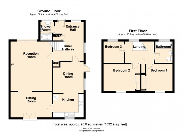 Floorplan for Brecon Rise, Pant, Merthyr Tydfil CF48 2EE