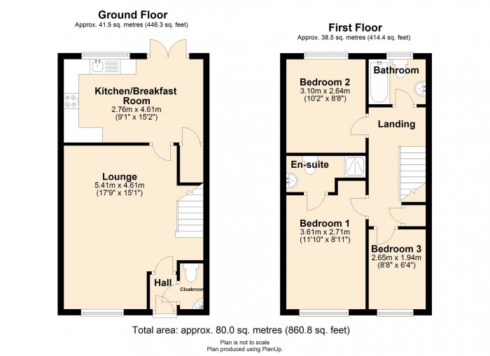 Floorplan for Heol Gruffydd, Rhydyfelin CF37 5PQ