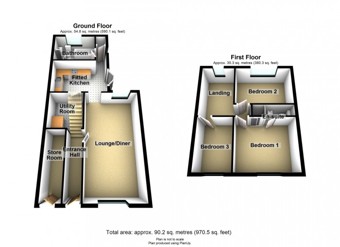 Floorplan for Pant Terrace, Dowlais, Merthyr Tydfil, Mid Glamorgan