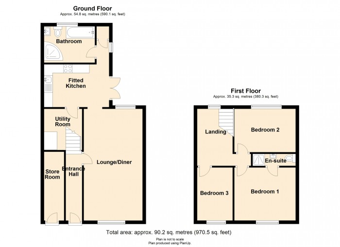 Floorplan for Pant Terrace, Dowlais, Merthyr Tydfil, Mid Glamorgan