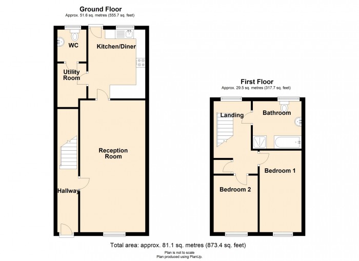 Floorplan for Gladstone Terrace, Merthyr Tydfil, CF47 0UU