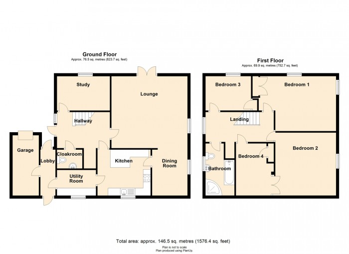 Floorplan for Pontsarn Close, Pontsarn, Merthyr Tydfil CF48 2TW