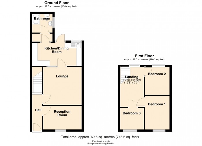 Floorplan for North Street, Penydarren,Merthyr Tydfil, CF47 9HW