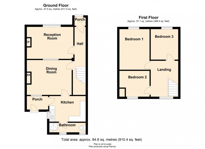 Floorplan for Brynamlwg, Mount Pleasant, Troedyrhiw, CF48 4NA