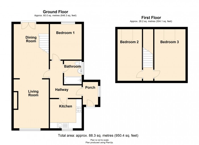 Floorplan for Mansfield Terrace, Merthyr Tydfil, CF47 0LB