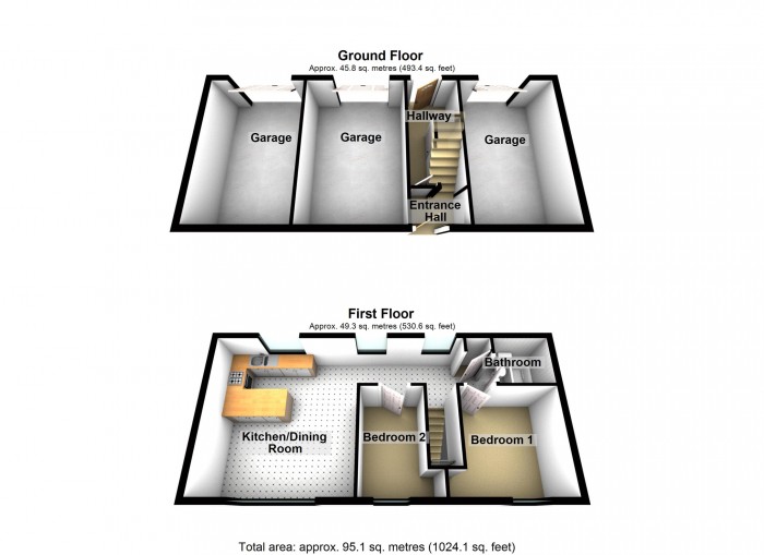 Floorplan for Woodland Walk, Merthyr Tydfil, CF48 1AQ
