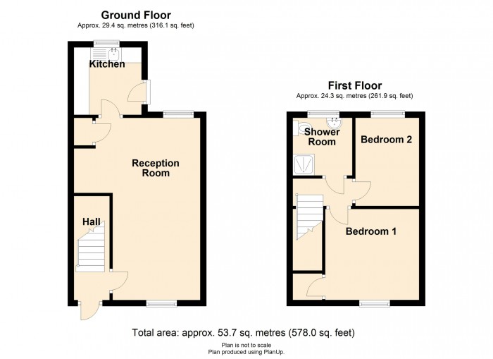 Floorplan for North Street, Penydarren, Merthyr Tydfil, CF47 9HW