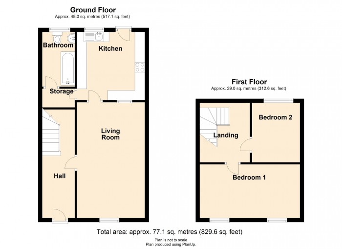 Floorplan for Victoria Street, Merthyr Vale, Merthyr Tydfil, CF48 4SE