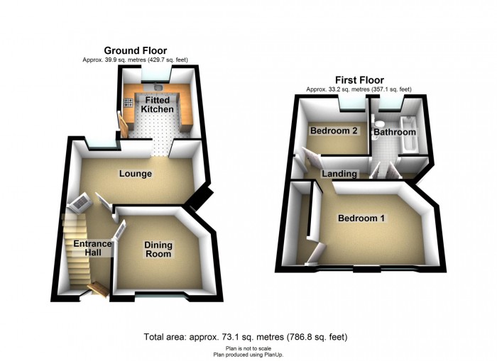 Floorplan for Field Street, Trelewis, Treharris, CF46 6AW