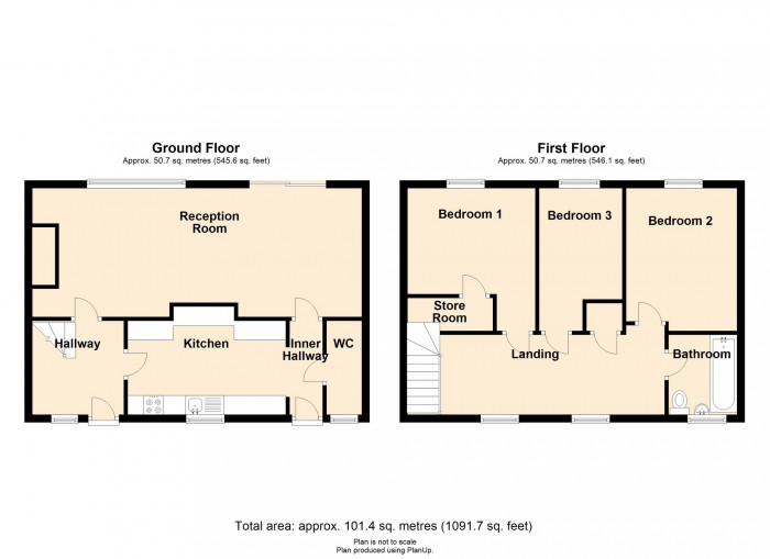Floorplan for Dan-y-Cribyn, Ynysbwl, Pontypridd,CF37 3ES