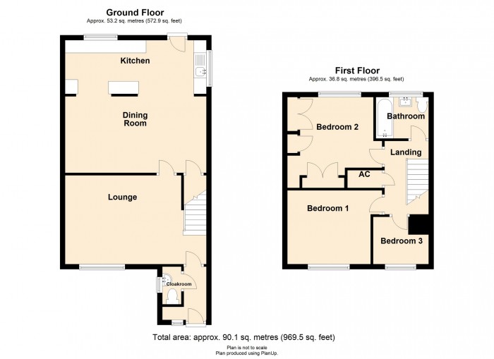 Floorplan for Bro-Dawel Close, Pontyclun CF72 9BN