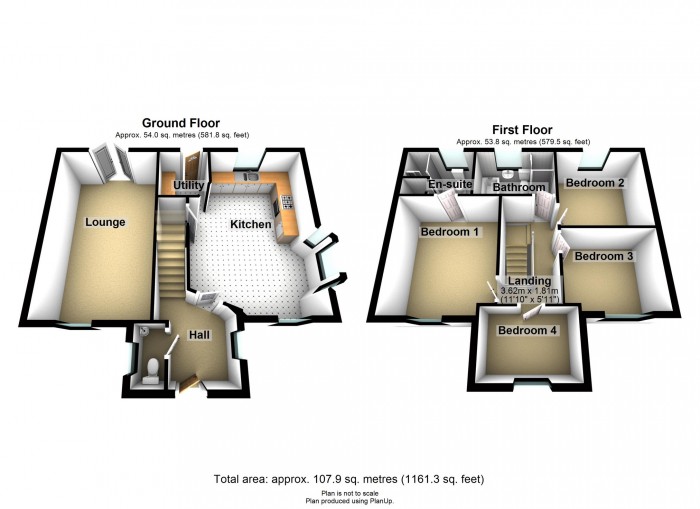 Floorplan for Ty Newydd Heights, Trefechan, Merthyr CF48 2EY