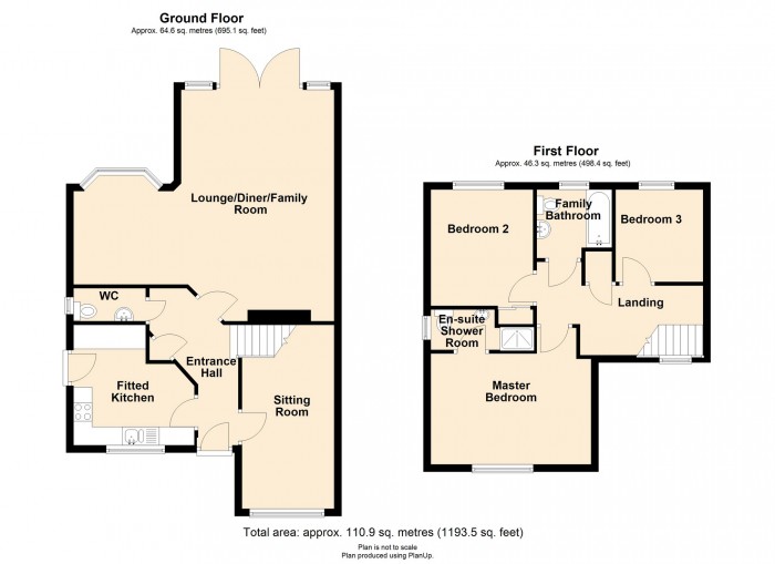 Floorplan for Windsor Drive, Miskin, Pontyclun