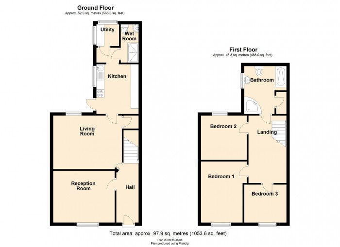 Floorplan for Windsor Terrace, Merthyr Tydfil, CF47 0DN