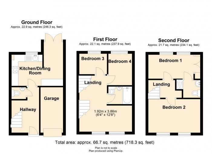 Floorplan for Clos Y Bryniau, Merthyr Tydfil, CF47 0JB