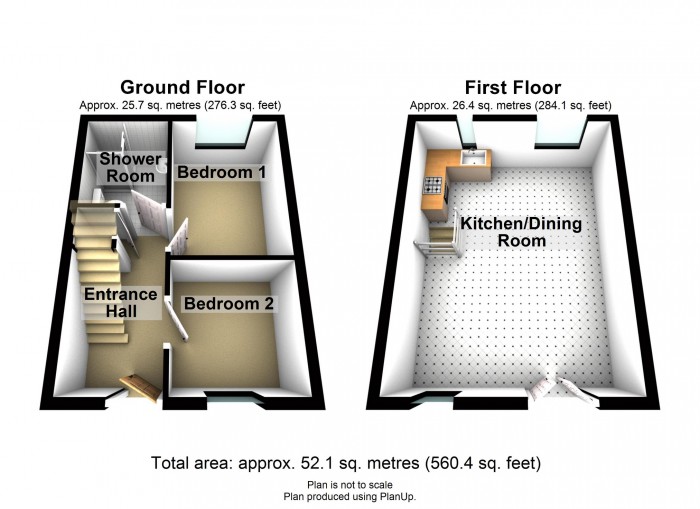 Floorplan for Clos Cwm Golau, Merthyr Tydfil, CF47 0JA