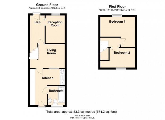 Floorplan for High Street, Dowlais Top, Merthyr Tydfil, CF48 3PN