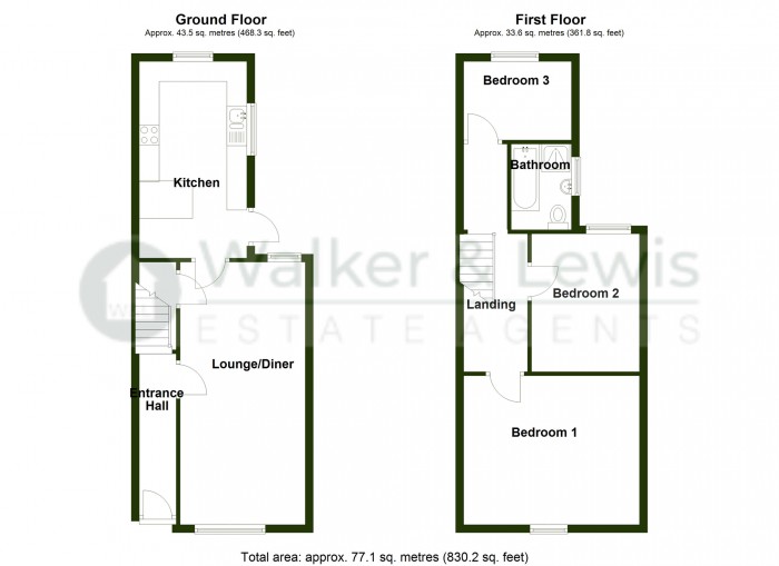 Floorplan for Broad Street, Dowlais, Merthyr Tydfil, CF48 3AR