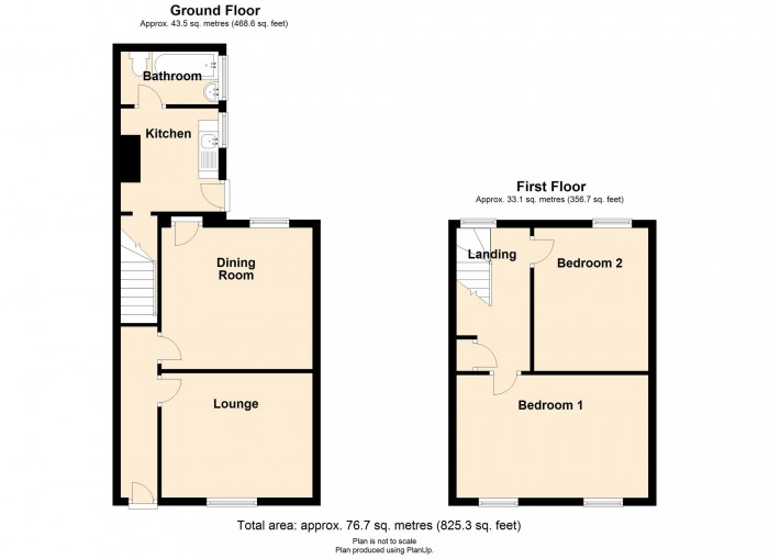 Floorplan for Yew Street, Troedyrhiw CF48 4EB