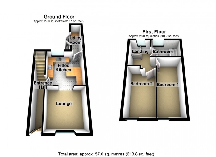 Floorplan for Winifred Street, Dowlais, Merthyr Tydfil, CF48 3SD
