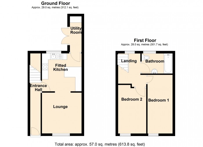 Floorplan for Winifred Street, Dowlais, Merthyr Tydfil, CF48 3SD