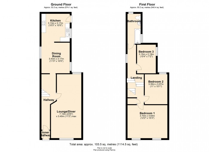 Floorplan for Hanover Street, Merthyr CF47 8SW