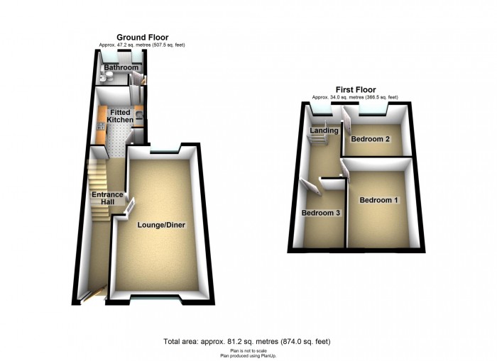 Floorplan for Union Street, Merthyr Tydfil, CF47 0EB