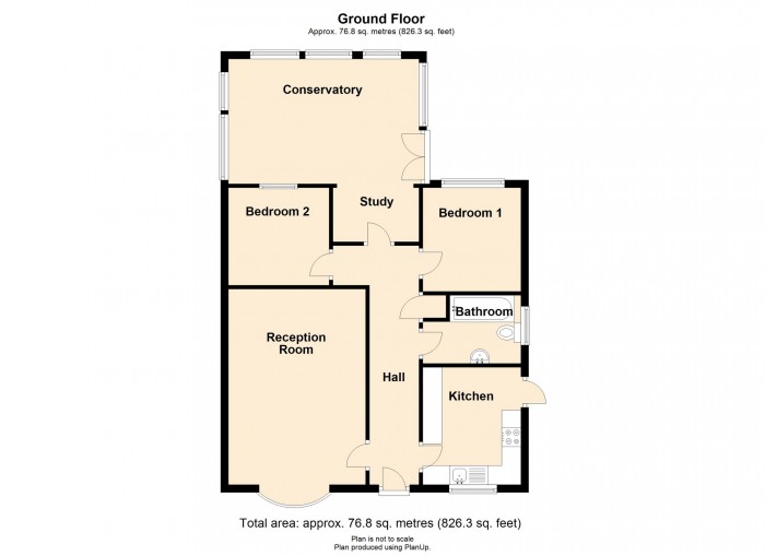 Floorplan for Anthony Grove, Abercanaid, Merthyr Tydfil, CF48 1YX