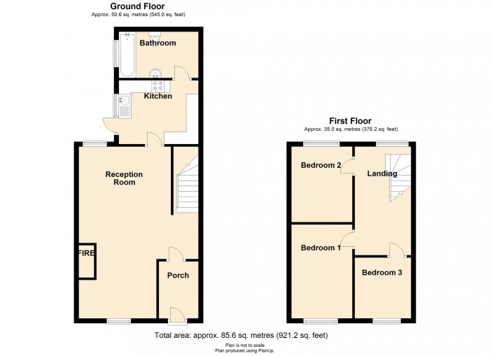 Floorplan for Gellifaelog Terrace, Penydarren, Merthyr Tydfil, CF47 9HL