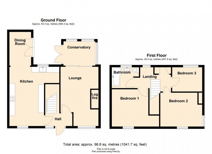 Floorplan for Bryngerwn Avenue, Treharris, CF46 5DE